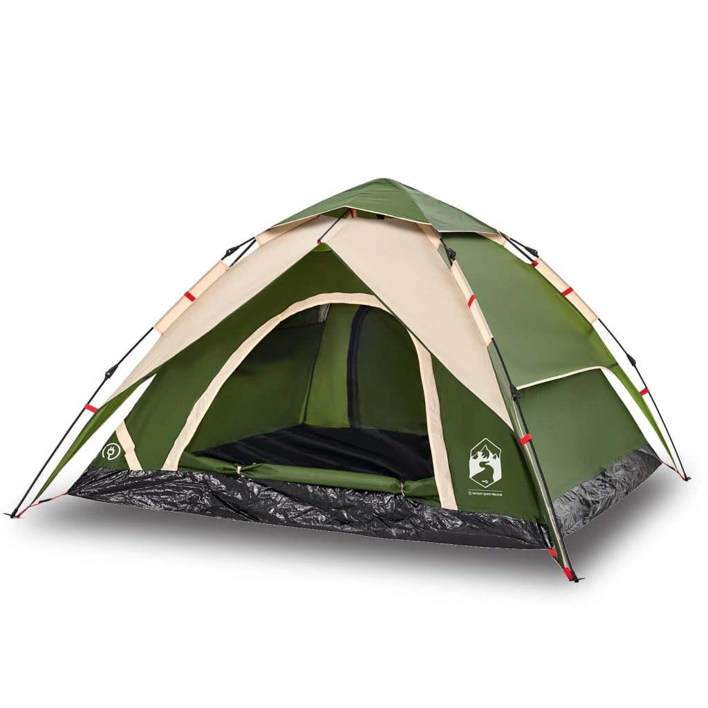 vidaXL Camping Tent Dome 5-Person Green, Quick Release - Stay Protected and Comfortable on Your Outdoor Adventures 5 Man Tent Cosy Camping Co.   