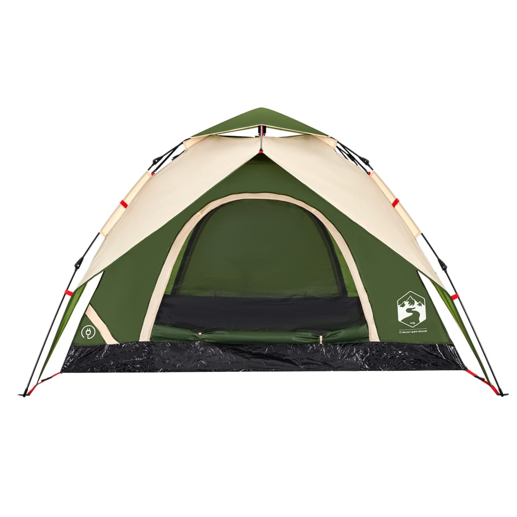 vidaXL Camping Tent Dome 5-Person Green, Quick Release - Stay Protected and Comfortable on Your Outdoor Adventures 5 Man Tent Cosy Camping Co.   