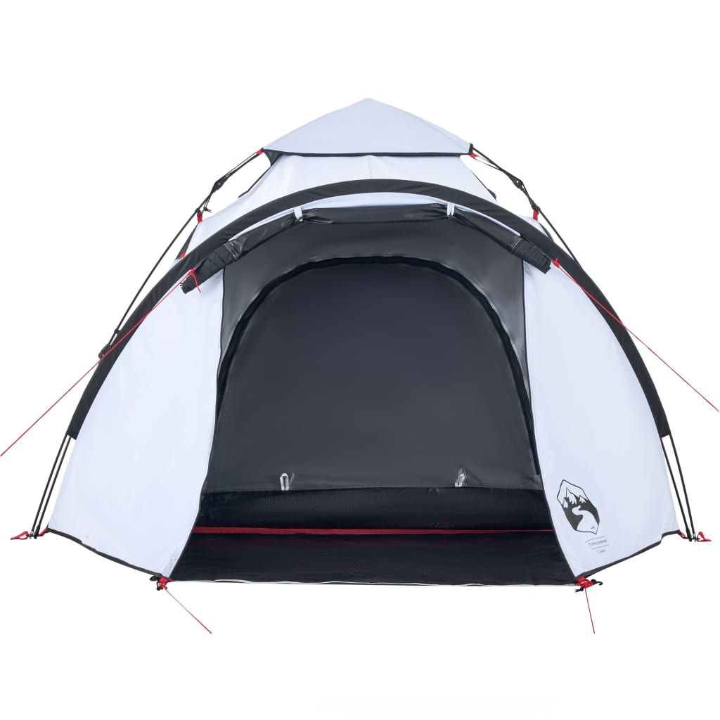 vidaXL Camping Tent Dome 3-Person White Blackout Fabric Quick Release 3 Man Tent Cosy Camping Co.   