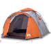 vidaXL Camping Tent Dome 3-Person Grey and Orange Quick Release 3 Man Tent Cosy Camping Co.   