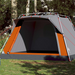 vidaXL Camping Tent Cabin 4-Person Grey and Orange Quick Release 4 Man Tent Cosy Camping Co. Grey  