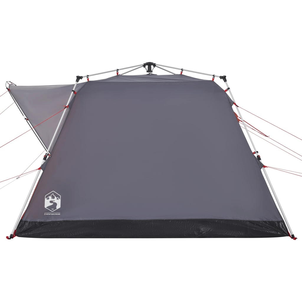 vidaXL Camping Tent Cabin 4-Person Grey and Orange Quick Release 4 Man Tent Cosy Camping Co.   