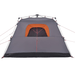 vidaXL Camping Tent Cabin 4-Person Grey and Orange Quick Release 4 Man Tent Cosy Camping Co.   