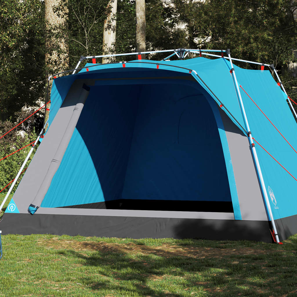 vidaXL Camping Tent Cabin 4-Person Blue Quick Release - Waterproof & Easy Setup 4 Man Tent Cosy Camping Co. Blue  