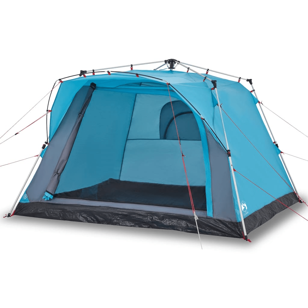 vidaXL Camping Tent Cabin 4-Person Blue Quick Release - Waterproof & Easy Setup 4 Man Tent Cosy Camping Co.   