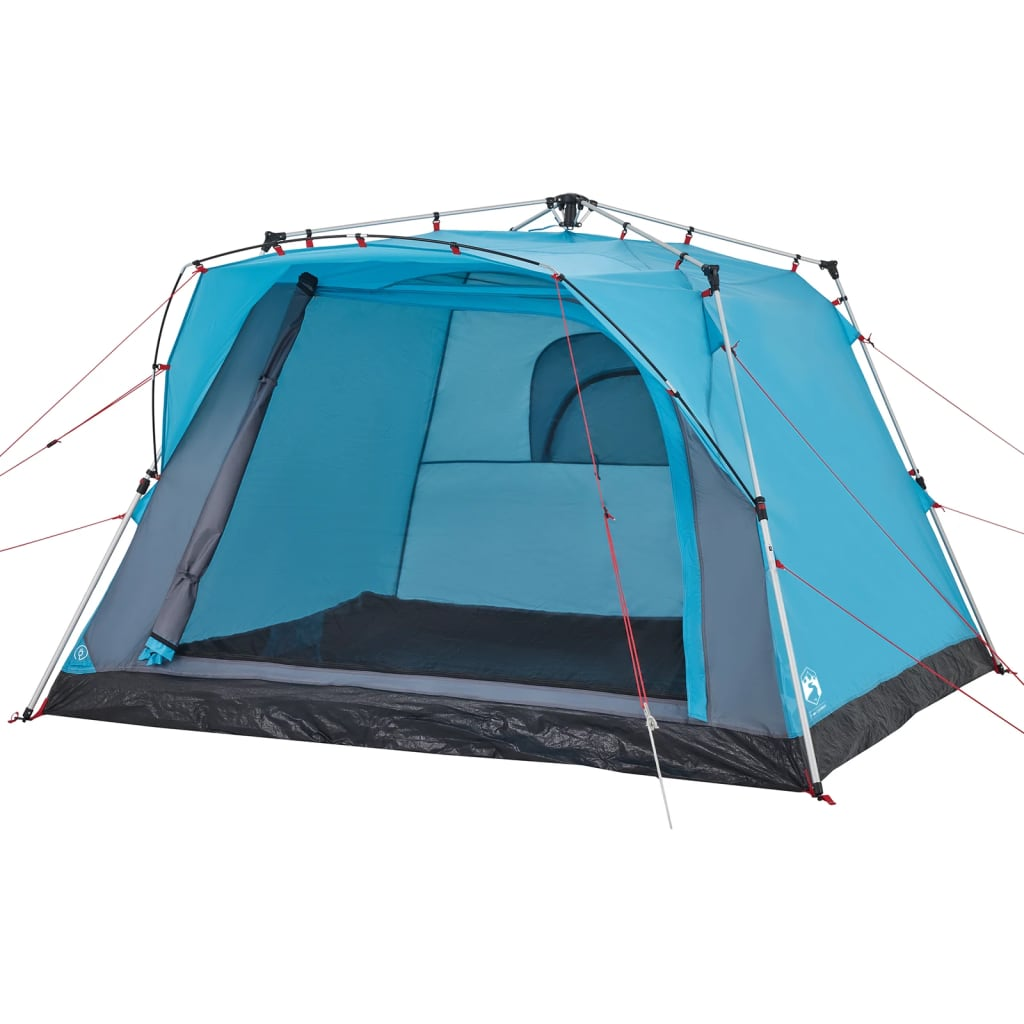 vidaXL Camping Tent Cabin 4-Person Blue Quick Release - Waterproof & Easy Setup 4 Man Tent Cosy Camping Co.   