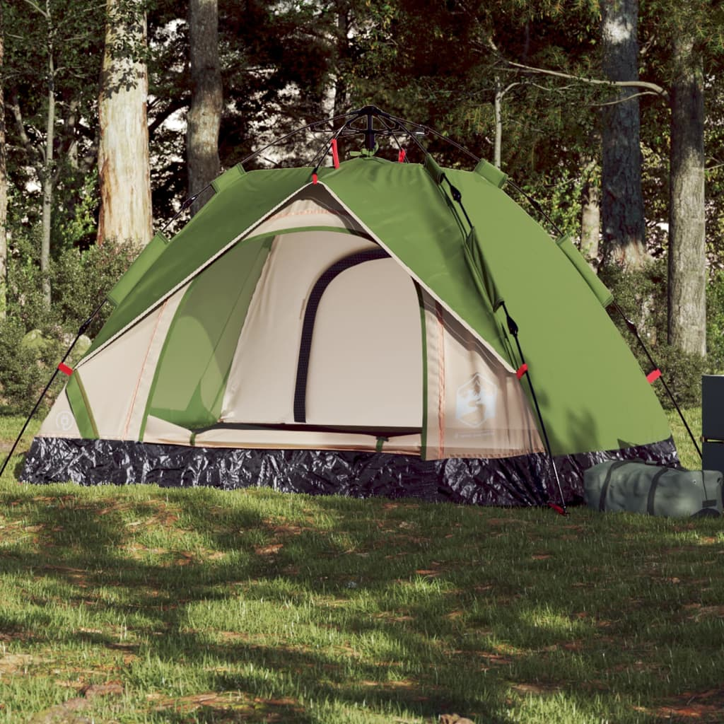 vidaXL Camping Tent Dome 2-Person Green Quick Release - Stay Dry and Comfortable on Your Camping Adventures 2 Man Tent Cosy Camping Co. Green  