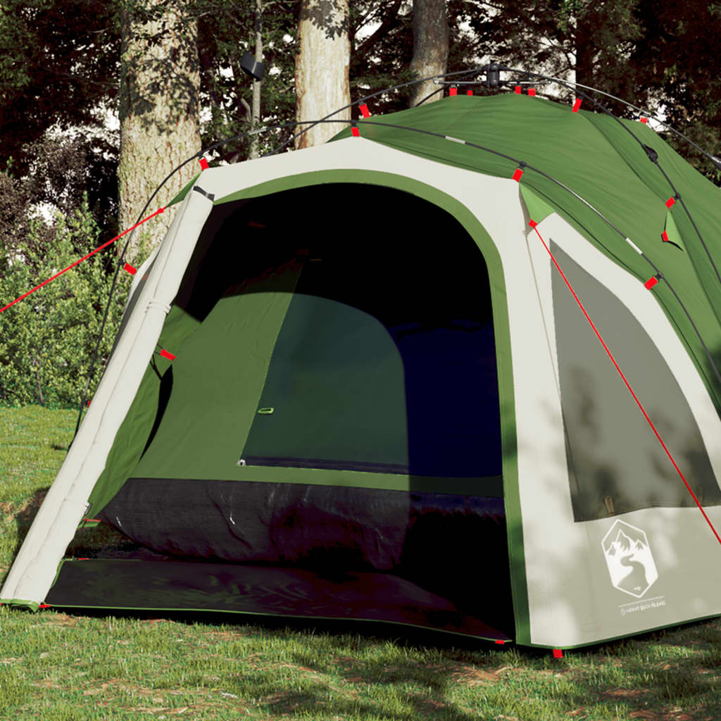 vidaXL Camping Tent Dome 3-Person Green Quick Release - Stay Protected and Comfortable 3 Man Tent Cosy Camping Co. Green  