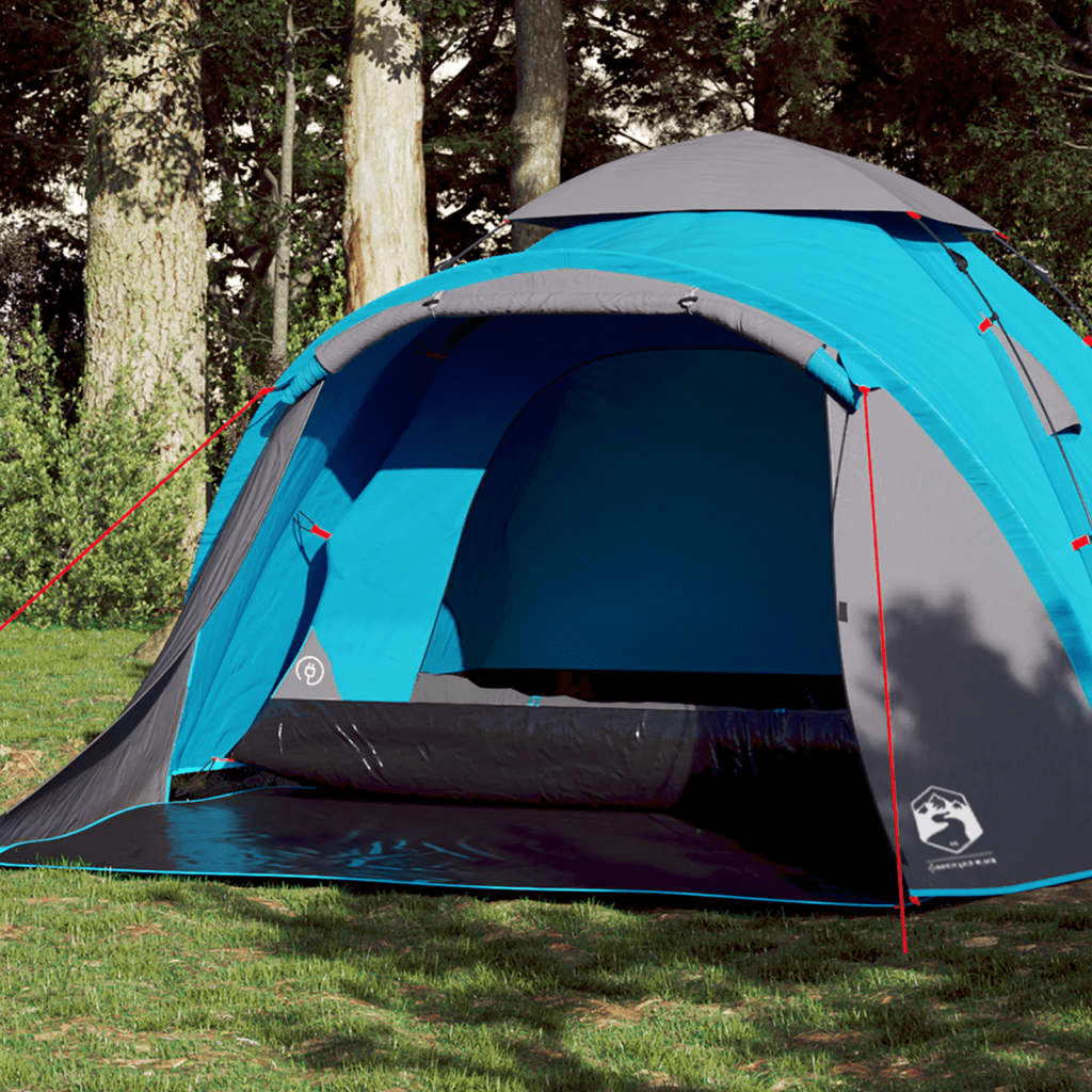 vidaXL Camping Tent Dome 3-Person Blue Quick Release - Stay Dry and Comfortable Anywhere 3 Man Tent Cosy Camping Co. Blue  