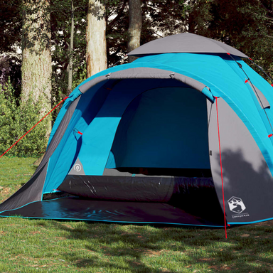 vidaXL Camping Tent Dome 3-Person Blue Quick Release - Stay Dry and Comfortable Anywhere 3 Man Tent Cosy Camping Co. Blue  