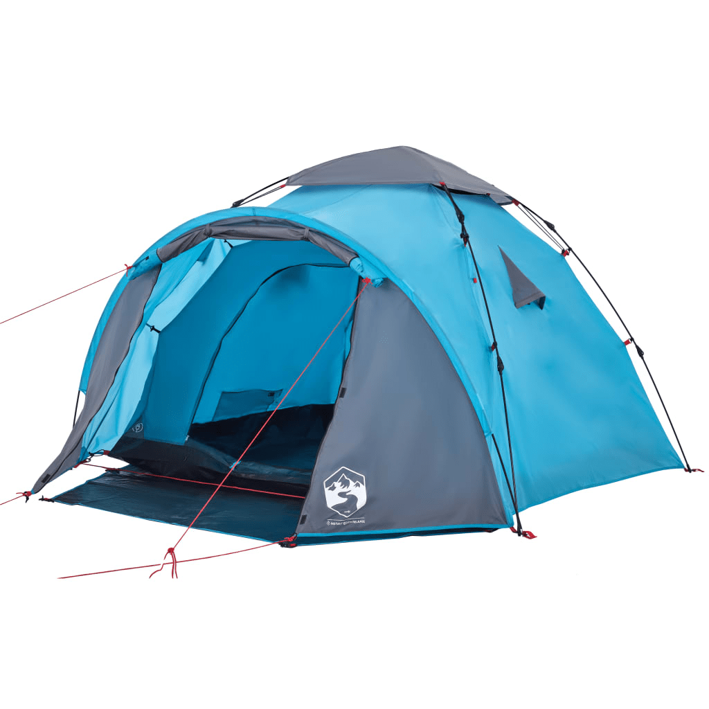 vidaXL Camping Tent Dome 3-Person Blue Quick Release - Stay Dry and Comfortable Anywhere 3 Man Tent Cosy Camping Co.   