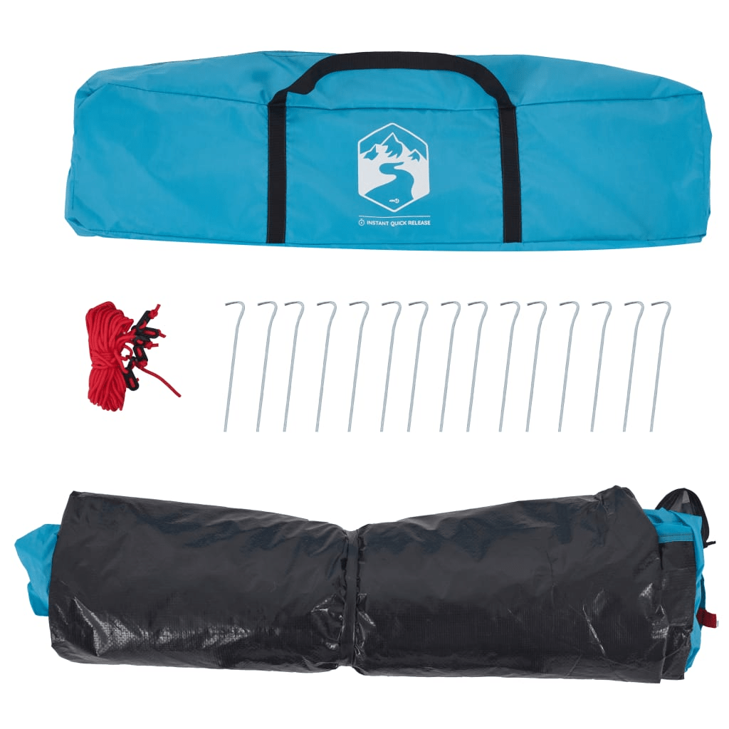 vidaXL Camping Tent Dome 3-Person Blue Quick Release - Stay Dry and Comfortable Anywhere 3 Man Tent Cosy Camping Co.   