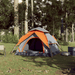 vidaXL Camping Tent Dome - 3-Person Grey and Orange Quick Release 3 Man Tent Cosy Camping Co.   