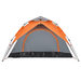 vidaXL Camping Tent Dome - 3-Person Grey and Orange Quick Release 3 Man Tent Cosy Camping Co.   