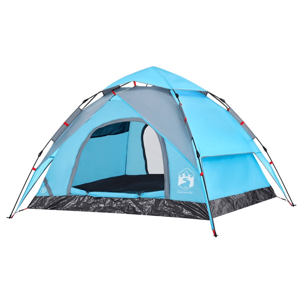 vidaXL Camping Tent Dome 3-Person Blue Quick Release - Waterproof & Wind Resistant 3 Man Tent Cosy Camping Co.   