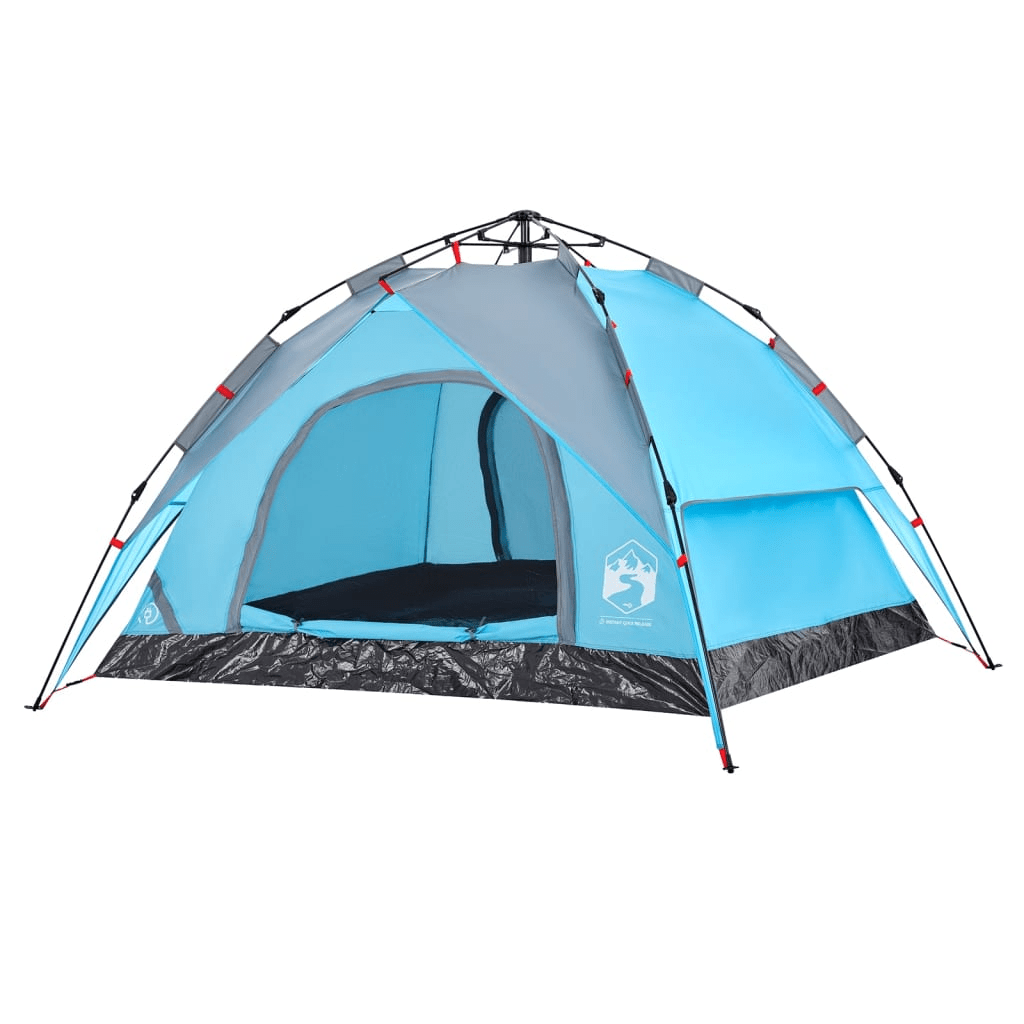 vidaXL Camping Tent Dome 3-Person Blue Quick Release - Waterproof & Wind Resistant 3 Man Tent Cosy Camping Co.   