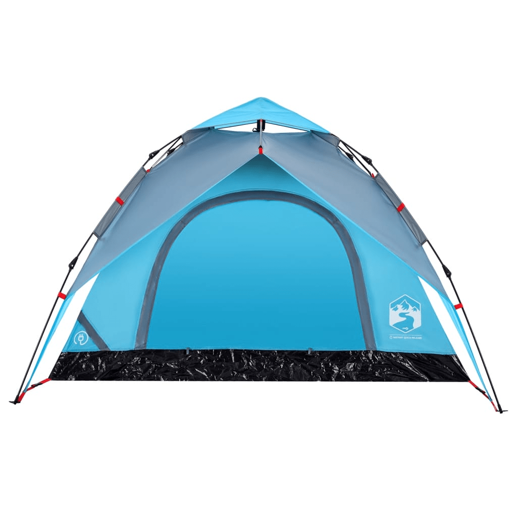 vidaXL Camping Tent Dome 3-Person Blue Quick Release - Waterproof & Wind Resistant 3 Man Tent Cosy Camping Co.   