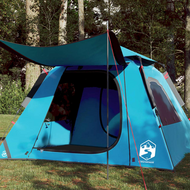 vidaXL Camping Tent Dome 4-Person Blue | Quick-Release System 4 Man Tent Cosy Camping Co. Blue  