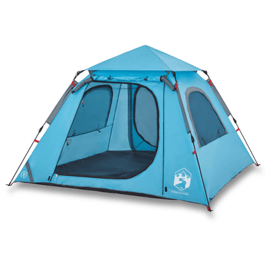 vidaXL Camping Tent Dome 4-Person Blue | Quick-Release System 4 Man Tent Cosy Camping Co.   