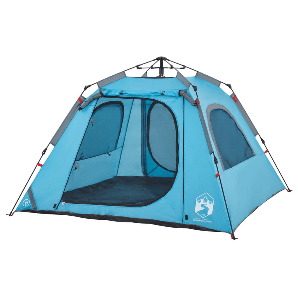 vidaXL Camping Tent Dome 4-Person Blue | Quick-Release System 4 Man Tent Cosy Camping Co.   