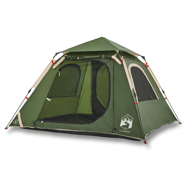 vidaXL Camping Tent Dome 4-Person Green Quick Release - Durable, Waterproof, and Portable 4 Man Tent Cosy Camping Co.   