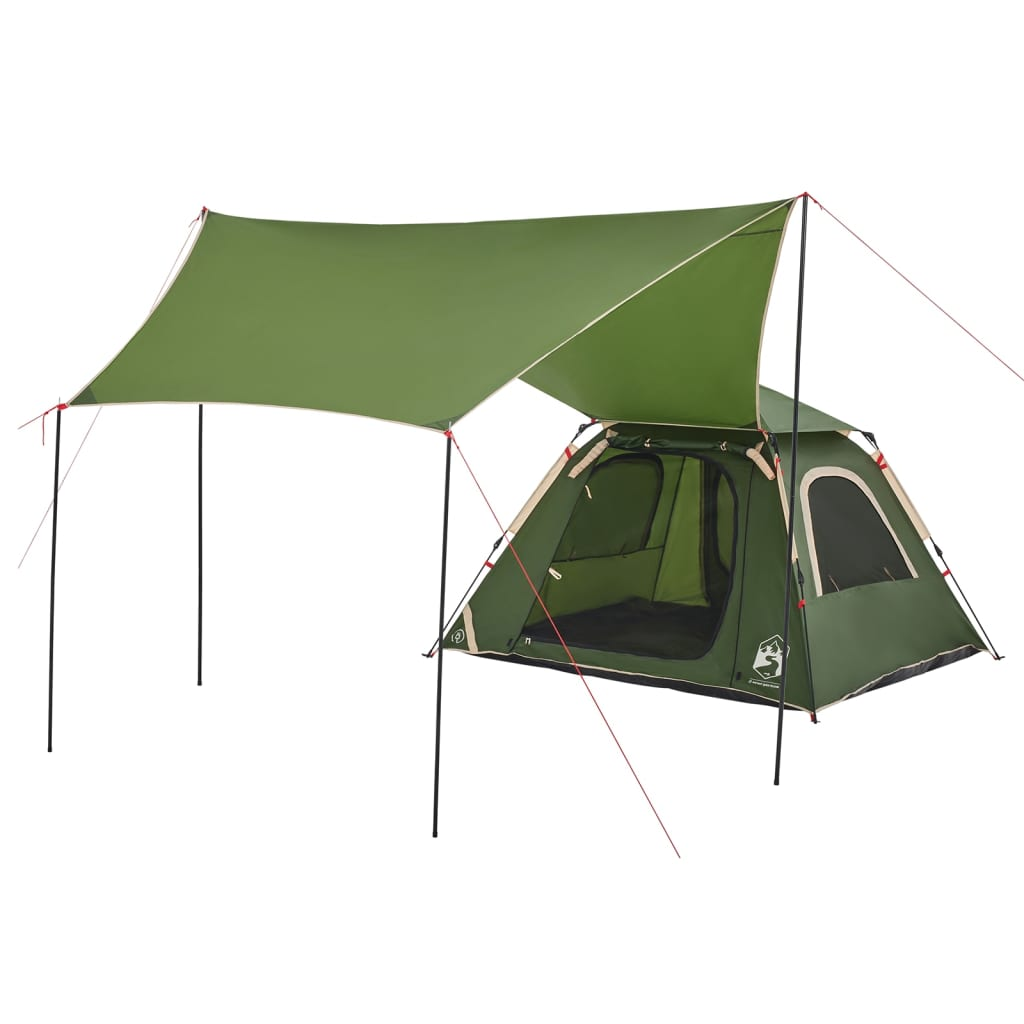 vidaXL Camping Tent Dome 4-Person Green Quick Release - Durable, Waterproof, and Portable 4 Man Tent Cosy Camping Co.   