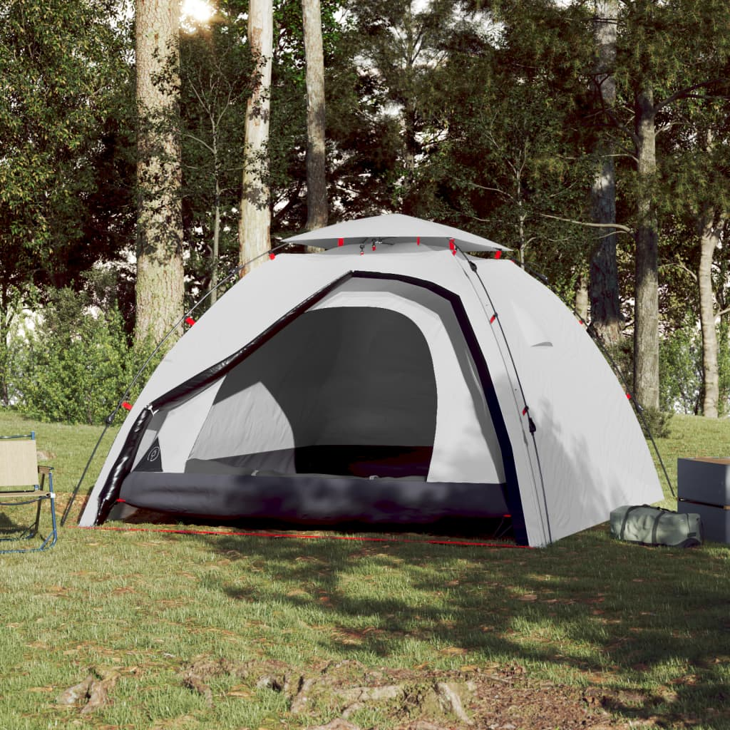 vidaXL Camping Tent Dome - 4-Person, White Blackout Fabric, Quick Release 4 Man Tent Cosy Camping Co.   