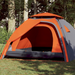 vidaXL Camping Tent Dome 4-Person Grey and Orange Quick Release - Waterproof, Easy Setup, Portable 4 Man Tent Cosy Camping Co. Grey  