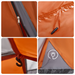 vidaXL Camping Tent Dome 4-Person Grey and Orange Quick Release - Waterproof, Easy Setup, Portable 4 Man Tent Cosy Camping Co.   