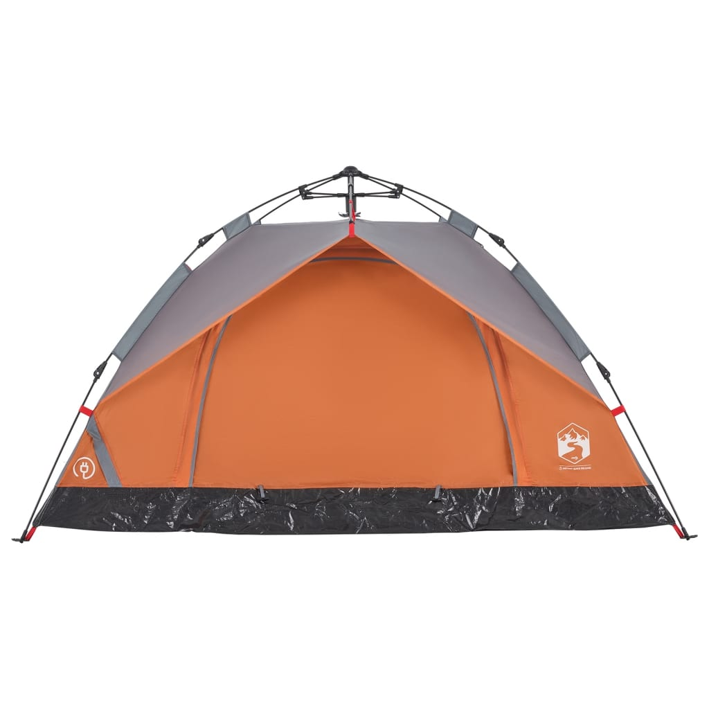 vidaXL Camping Tent Dome 2-Person Grey and Orange Quick Release - Waterproof, Easy Setup, Good Ventilation, Portable 2 Man Tent Cosy Camping Co.   