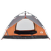 vidaXL Camping Tent Dome 3-Person Grey and Orange Quick Release - Waterproof, Easy Set-Up, Great Ventilation | Shop Now 3 Man Tent Cosy Camping Co.   