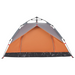 vidaXL Camping Tent Dome 3-Person Grey and Orange Quick Release - Waterproof, Easy Set-Up, Great Ventilation | Shop Now 3 Man Tent Cosy Camping Co.   