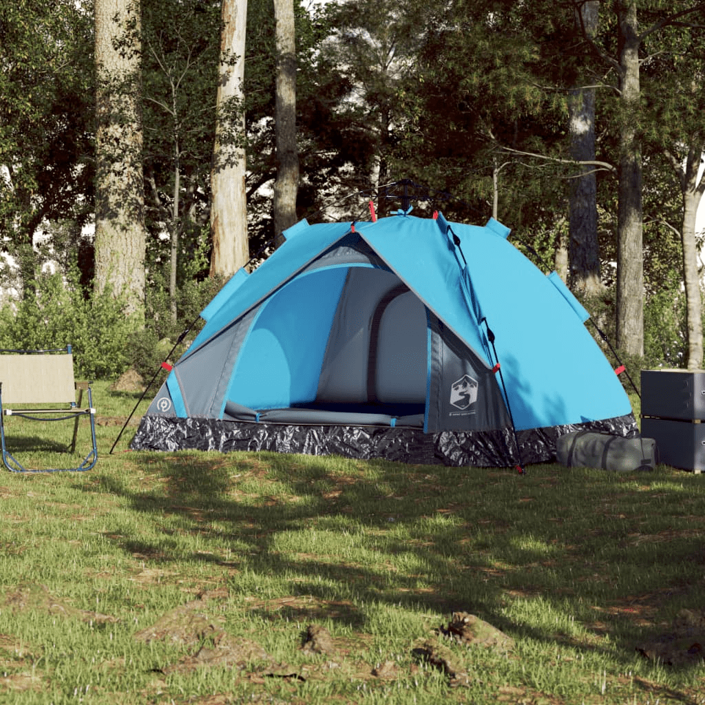 vidaXL Camping Tent Dome 3-Person Blue Quick Release - Waterproof, Portable, and Easy to Set Up 3 Man Tent Cosy Camping Co.   