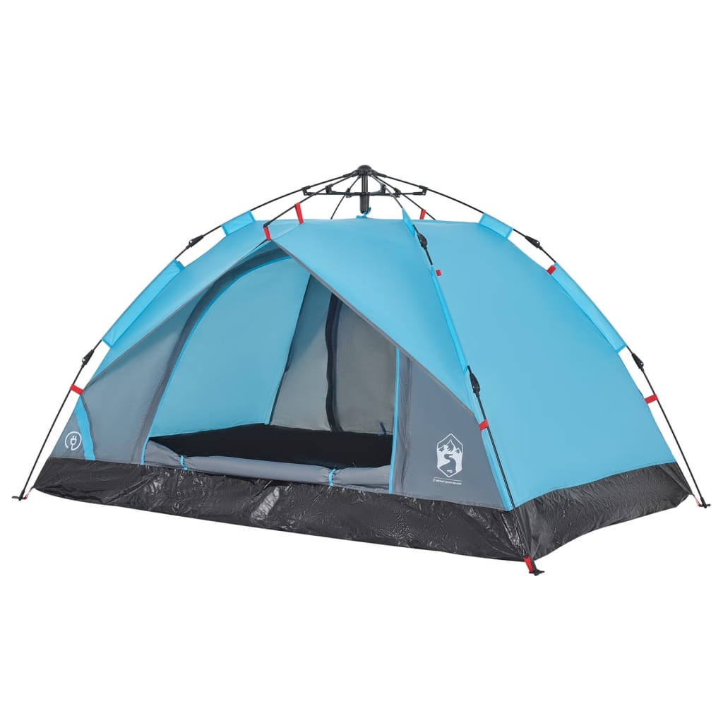 vidaXL Camping Tent Dome 3-Person Blue Quick Release - Waterproof, Portable, and Easy to Set Up 3 Man Tent Cosy Camping Co.   