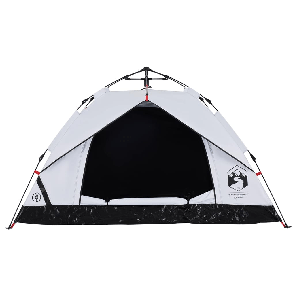 vidaXL Camping Tent Dome 3-Person | White Blackout Fabric | Quick Release 3 Man Tent Cosy Camping Co.   