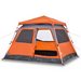 vidaXL Camping Tent Dome 4-Person Grey and Orange Quick Release 4 Man Tent Cosy Camping Co.   