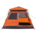 vidaXL Camping Tent Dome 4-Person Grey and Orange Quick Release 4 Man Tent Cosy Camping Co.   