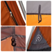 vidaXL Camping Tent Dome 4-Person Grey and Orange Quick Release 4 Man Tent Cosy Camping Co.   