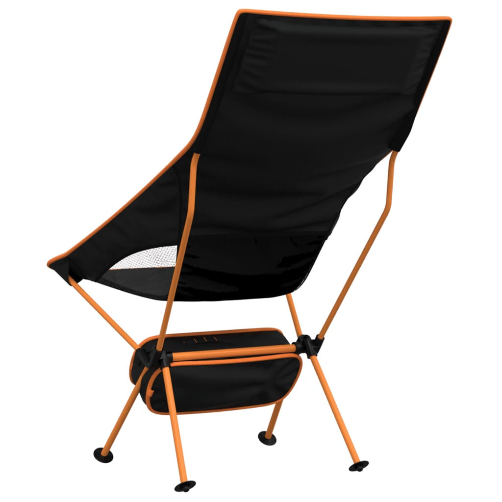 vidaXL Foldable Camping Chairs 2 pcs - Black Oxford Fabric and Aluminium Sleeping Mats and Airbeds Cosy Camping Co.   