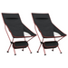 vidaXL Foldable Camping Chairs 2 pcs - Black Oxford Fabric and Aluminium Camping Chair Cosy Camping Co.   