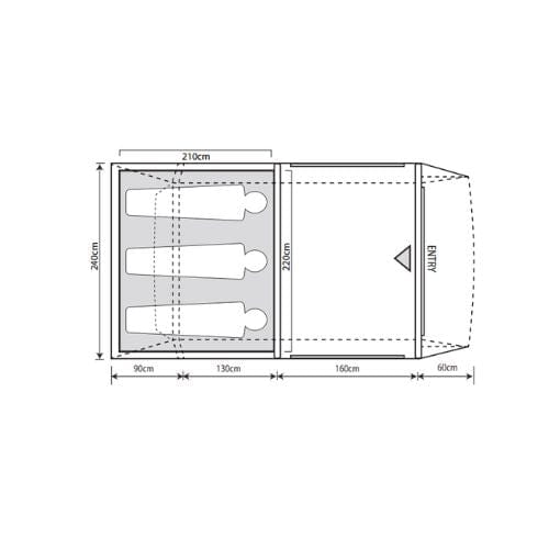 Camp Star 350 3 Man Air Tent 3 Man Tent Outdoor Revolution   