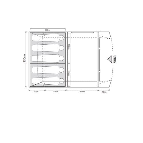 Camp Star 500 5 Man Air Tent 5 Man Tent Outdoor Revolution   