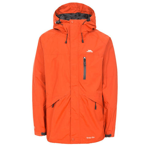 Trespass Corvo Waterproof Jacket - Stay Dry and Stylish Mens Jacket Cosy Camping Co. Burnt Orange S 
