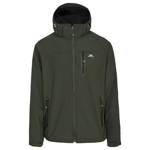 Trespass Men's Accelerator II Softshell Jacket - Lightweight, Waterproof, and Windproof Mens Jacket Cosy Camping Co. Olive S 