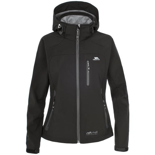 Trespass Bela II Softshell Jacket - Women's Outdoor Jacket Womens Jacket Cosy Camping Co. Black XL 