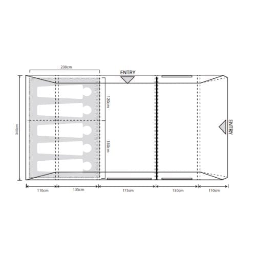 Airedale 5.0S 5 Man Air Tent 5 Man Tent Outdoor Revolution   