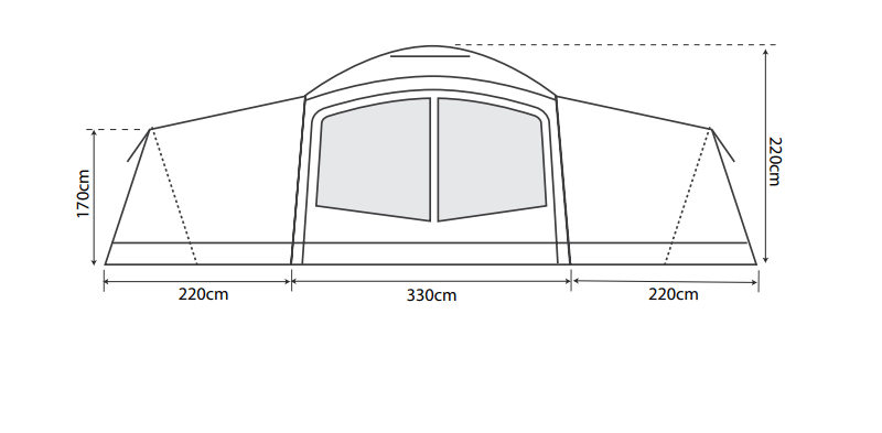 Camp Star 1200 12 Man Air Tent 12 Man Tent Outdoor Revolution   