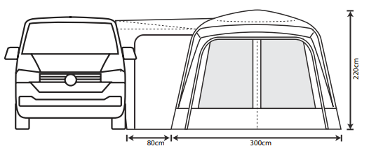 Cayman F/G Drive-Away Awning Awning Outdoor Revolution   