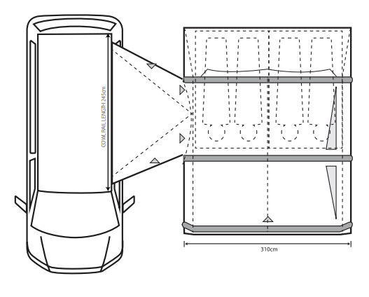 Movelite T3E High 2024 Campervan Awning Campervan Awnings Outdoor Revolution   